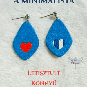 Minimalista szívecskés fülbevaló
