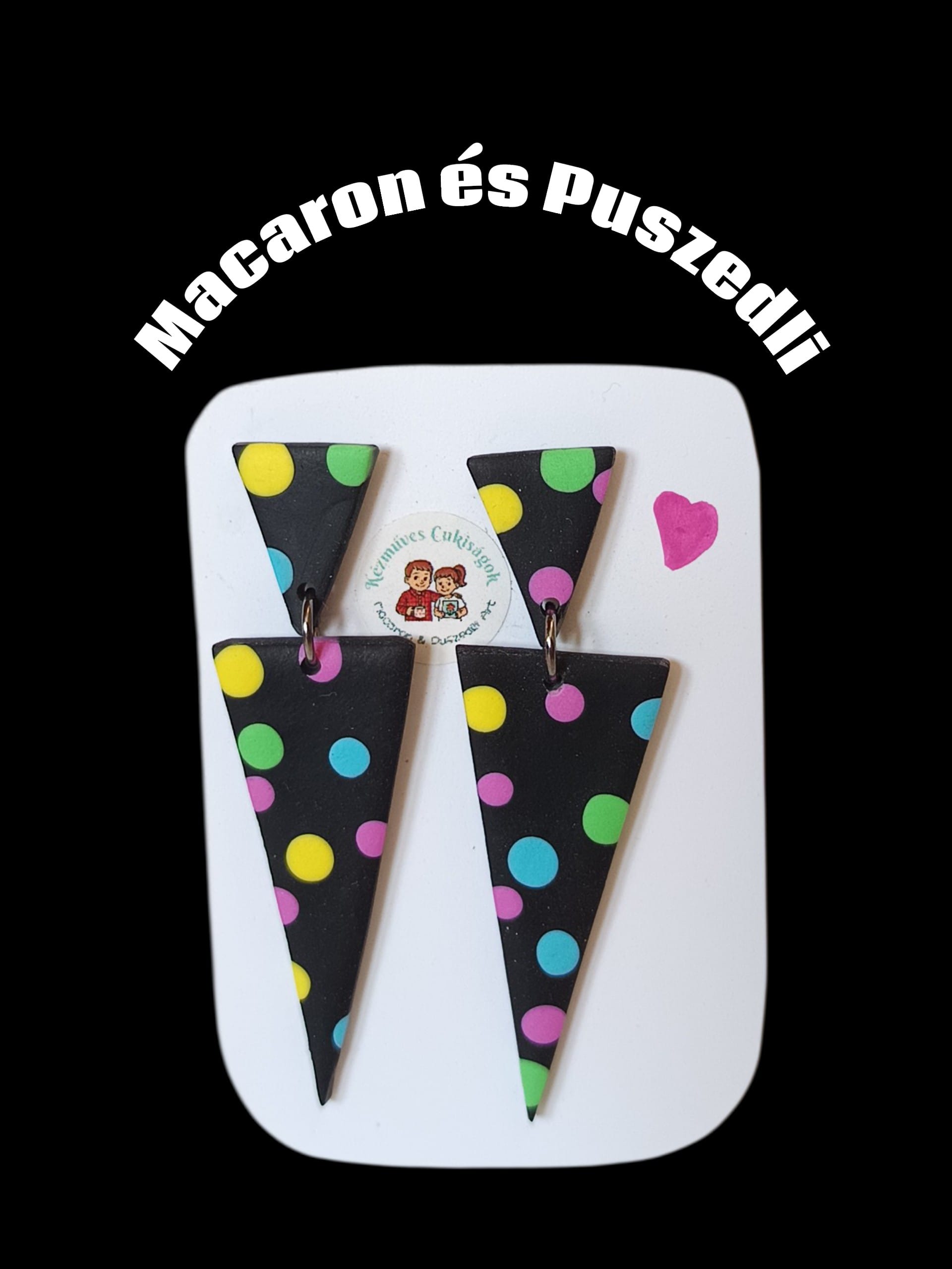 Bohém Polymer Clay fülbevaló