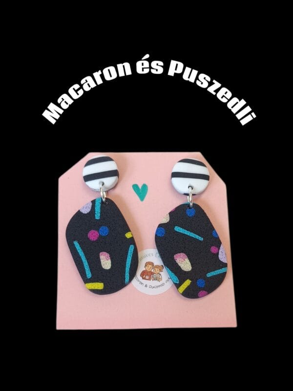 Bohém Polymer Clay fülbevaló