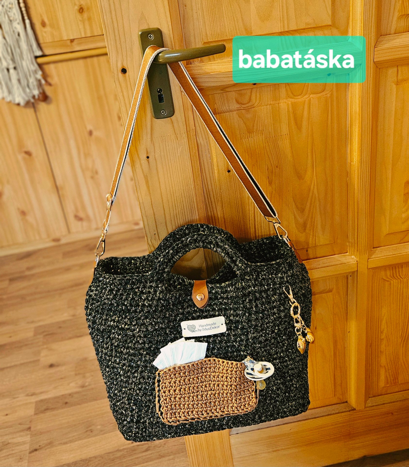 Horgolt babatáska
