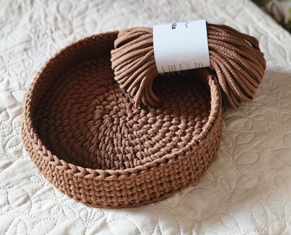 Horgolt kerek tálca 🧶
