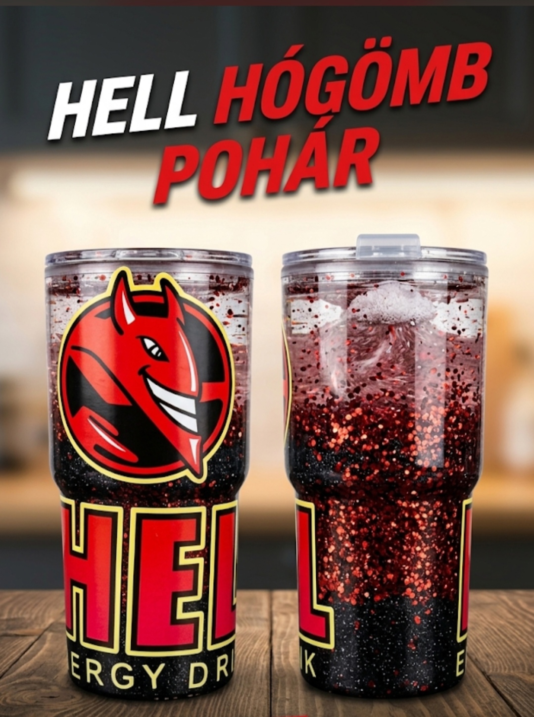 Hógömb pohár/kulacs
