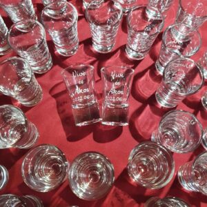 Köszönőajándék vendégeknek – felespohár