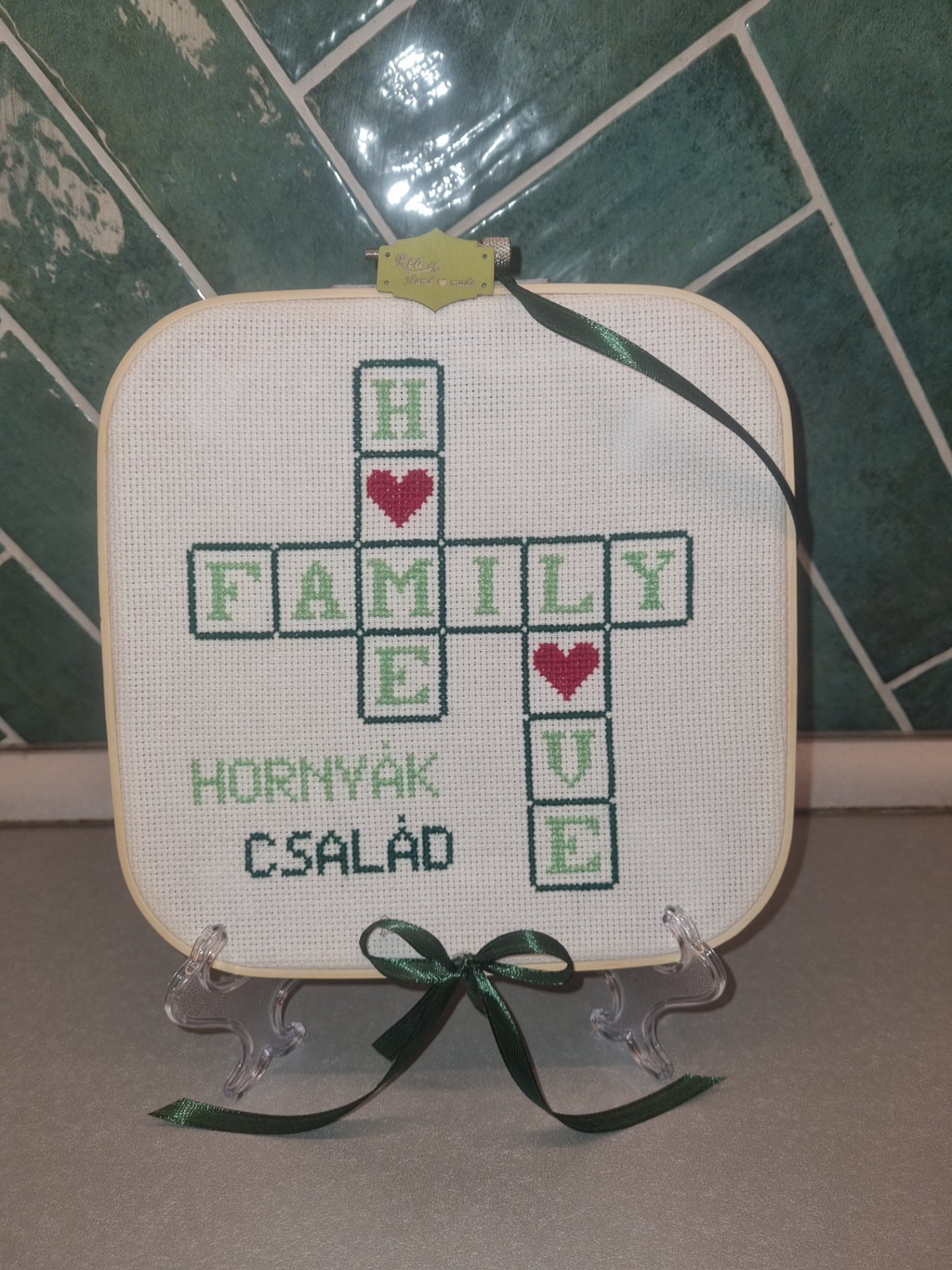 Családi srabble falikép