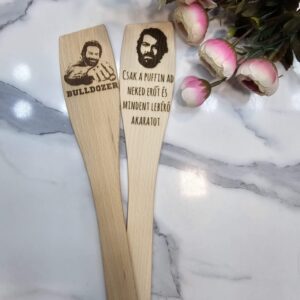 Bud Spencer gravírozott fakanál pár