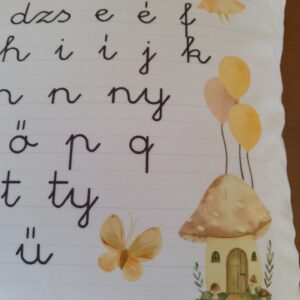 Abc mintás gyerek fejlesztő díszpárna Tündér
