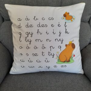 Abc mintás gyerek fejlesztő díszpárna Kapibara