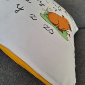 Abc mintás gyerek fejlesztő díszpárna Kapibara