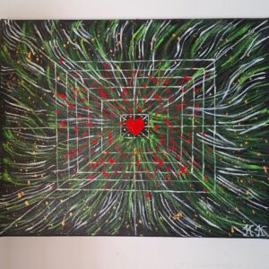 Szabadulás a mátrixból 40×50 cm akril festmény