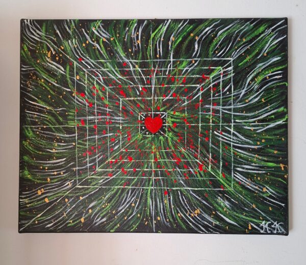 Szabadulás a mátrixból 40×50 cm akril festmény
