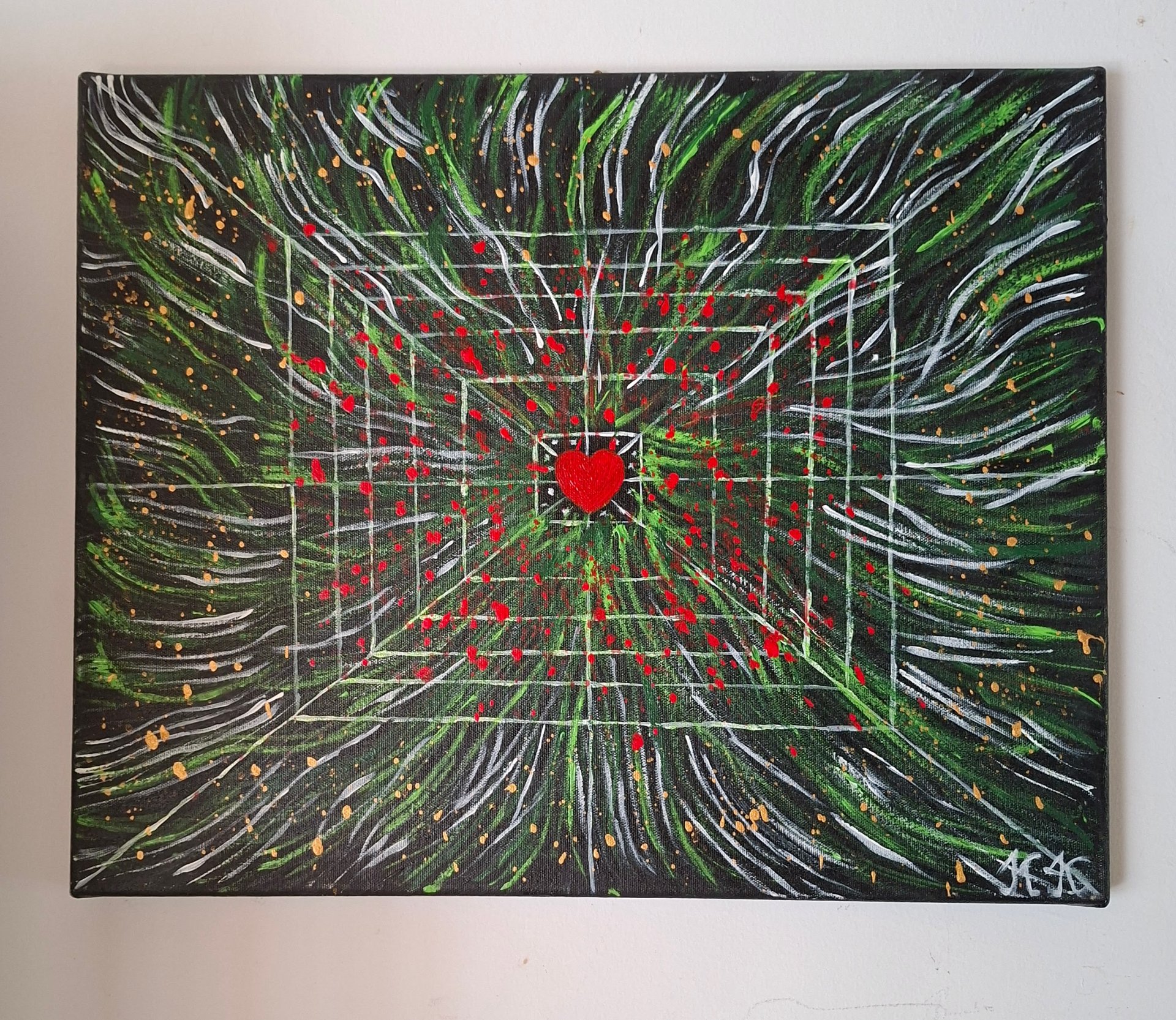 Szabadulás a mátrixból 40×50 cm akril festmény