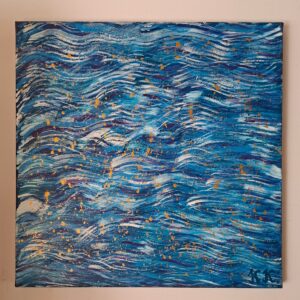Áramlás 40×40 cm akril festmény