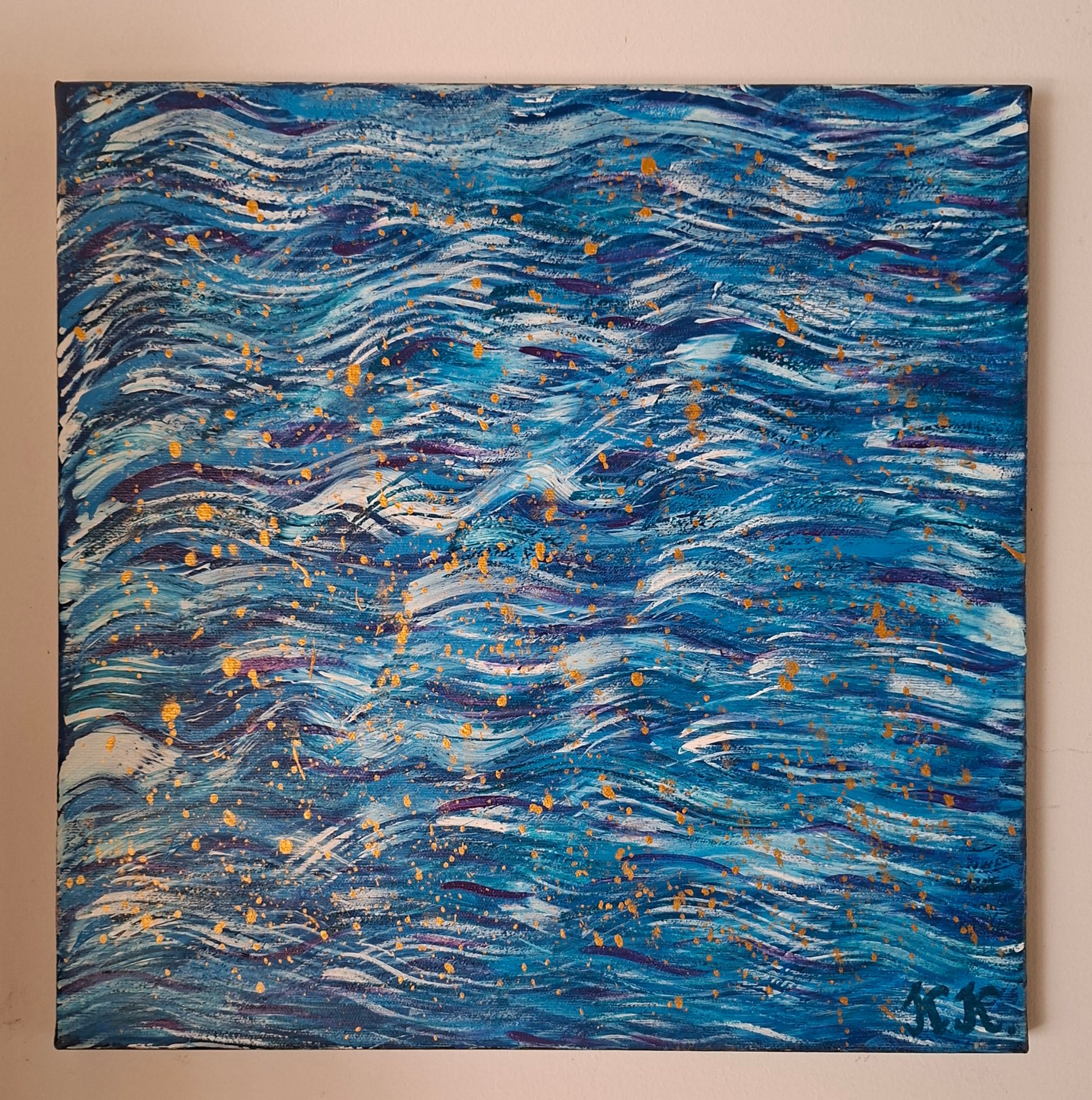 Áramlás 40×40 cm akril festmény