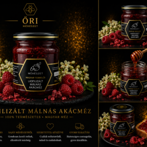 Liofilizált málnás akácméz 250 gramm