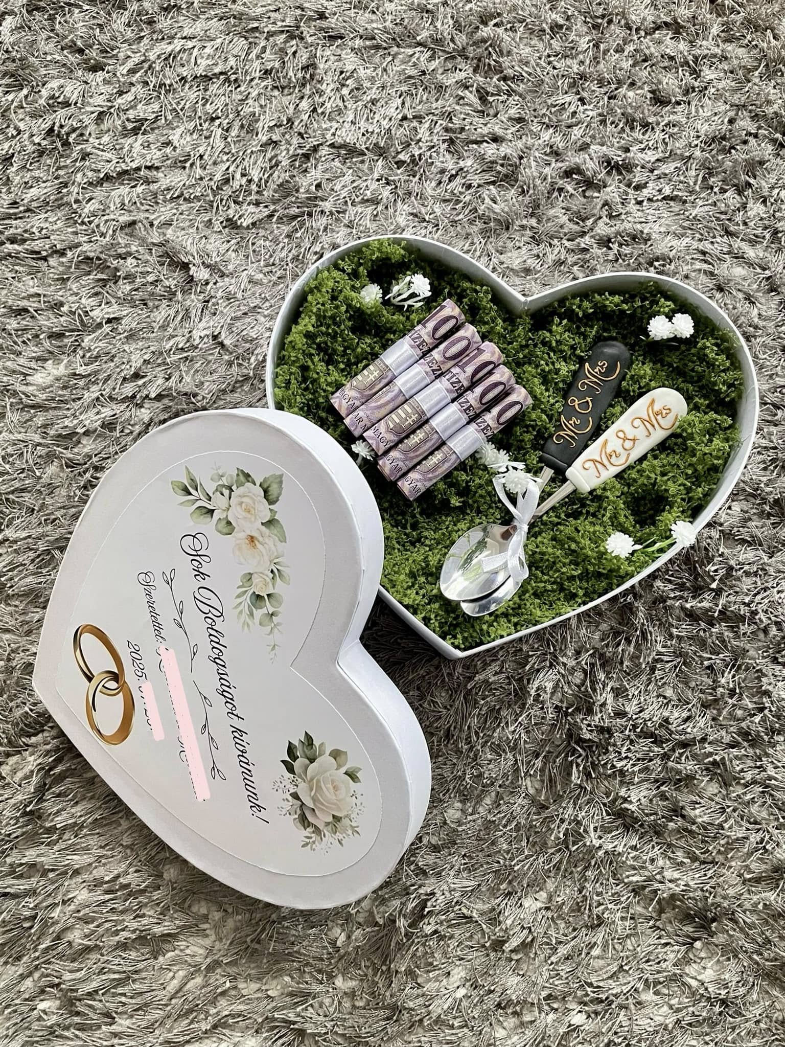 Esküvői pénzátadó box