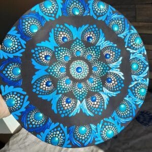 Kék mandala 30cm kör