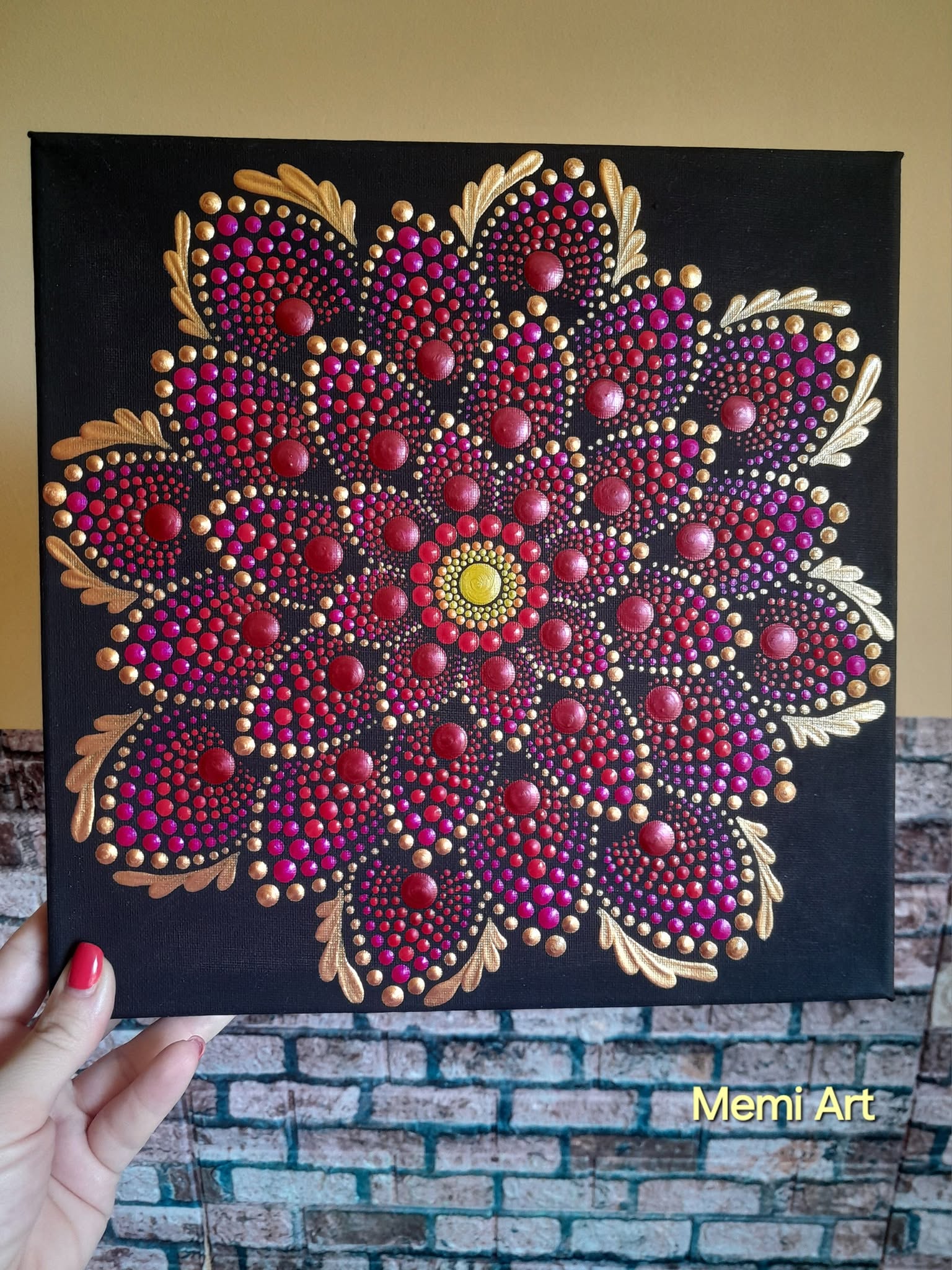 Harmónia, belső erő, külső ragyogás – 30x30cm mandala