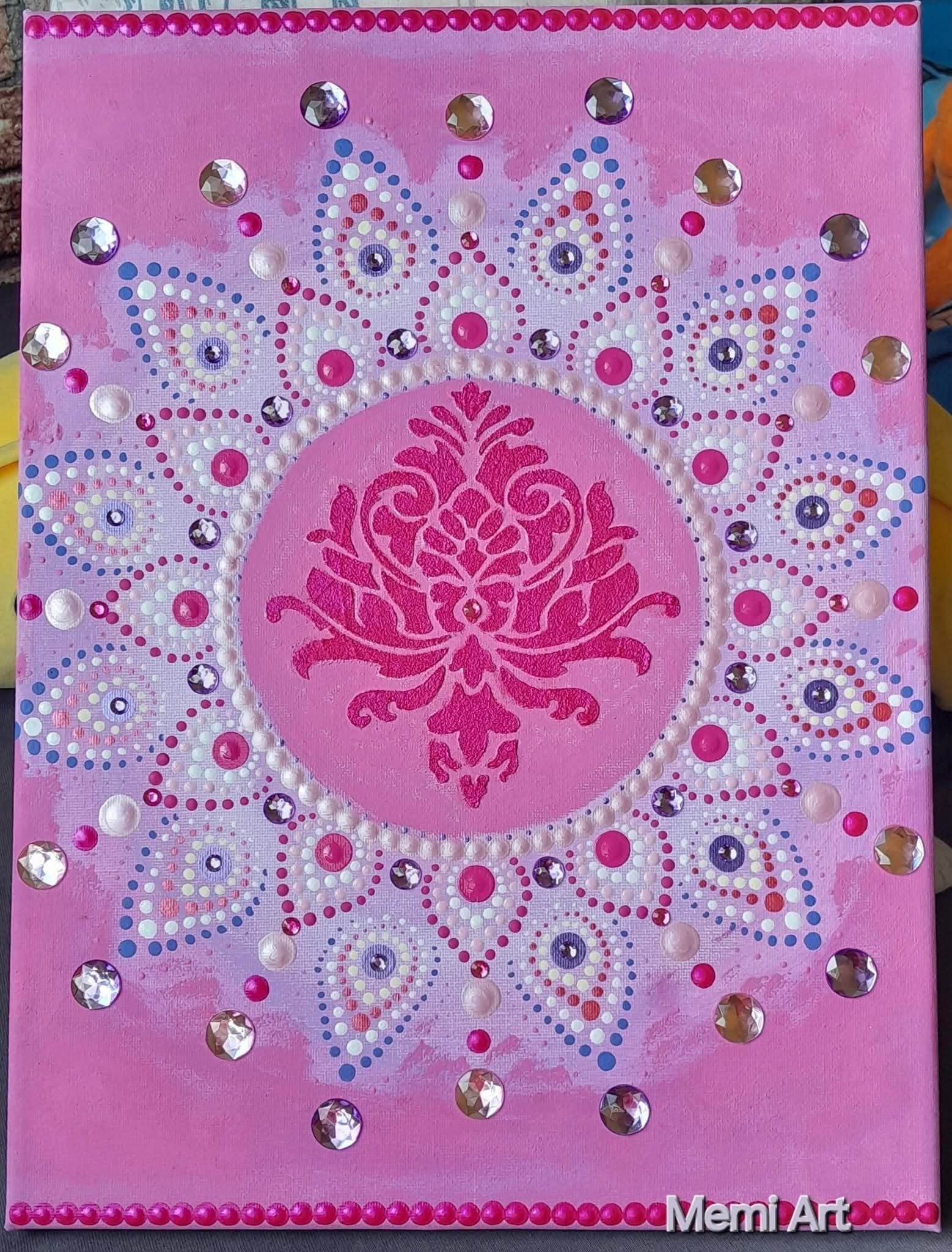 Ragyogó szeretet mandalája – 30×40 cm