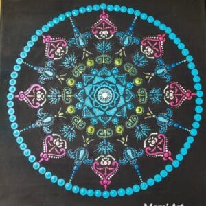 Lélekvirág mandala 40×40 cm