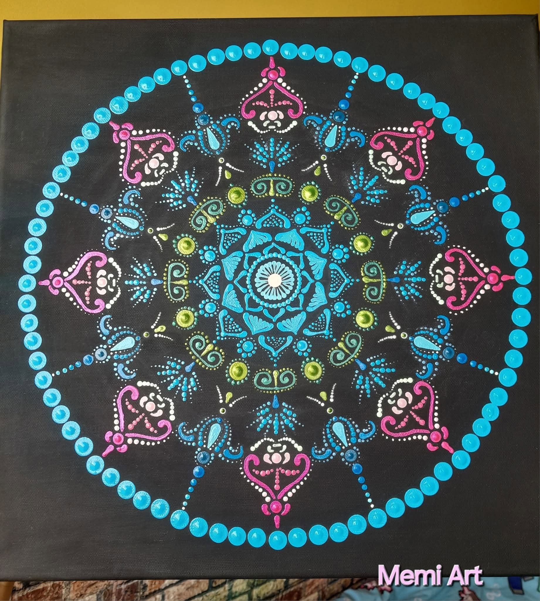 Lélekvirág mandala 40×40 cm