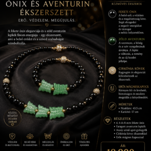 Onix Aventurin különleges ékszer szett
