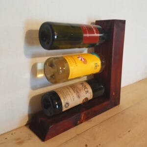 Asztali 3 palackos bortartó