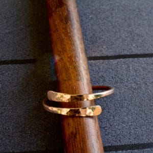 Valódi Bronz gyűrű – spirál, állítható