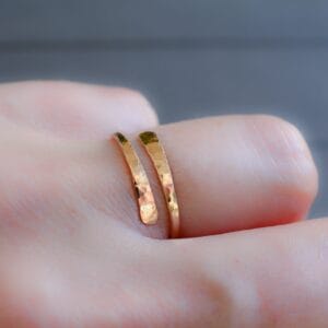 Valódi Bronz gyűrű – spirál, állítható