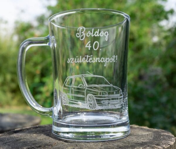 Autós korsó születésnapra