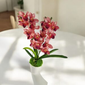 Pink kétszálas élethű csónakorchidea ORC209