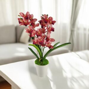 Pink kétszálas élethű csónakorchidea ORC209
