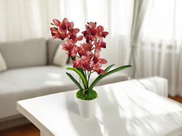Pink kétszálas élethű csónakorchidea ORC209