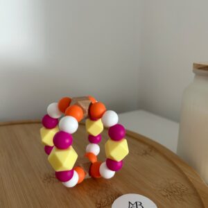 Kicsi labdarágóka – rózsaszín-sárga