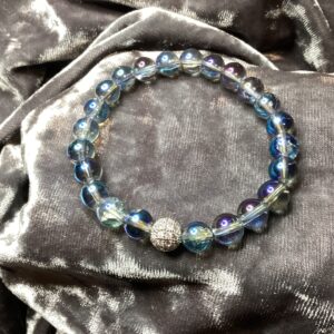 Aqua Aura karkötő cirkónia díszítőelemmel – 8 mm | 16 cm