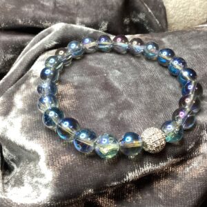 Aqua Aura karkötő cirkónia díszítőelemmel – 8 mm | 16 cm