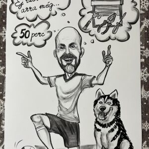 Alkalmi karikatúra születésnapra, névnapra, bármilyen alkalomra