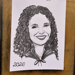 Ballagási/diplomaosztós karikatúra