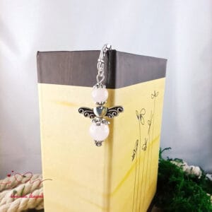Rózsakvarc angyal könyvjelző