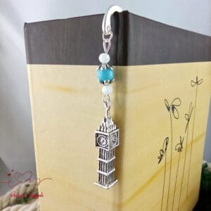 Big Ben könyvjelző világoskék gyöngyökkel