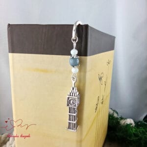 Big Ben könyvjelző szürke gyöngyökkel