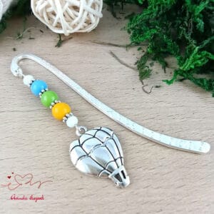 Hőlégballon könyvjelző színes gyöngyökkel
