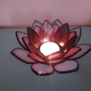 Lótuszvirág Tiffany mécsestartó – spirituális ajándék