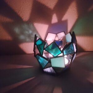 „FELTÖRT” SÁRKÁNYTOJÁS tiffany mécsestartó