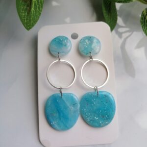 Hipoallergén polymer clay fülbevaló