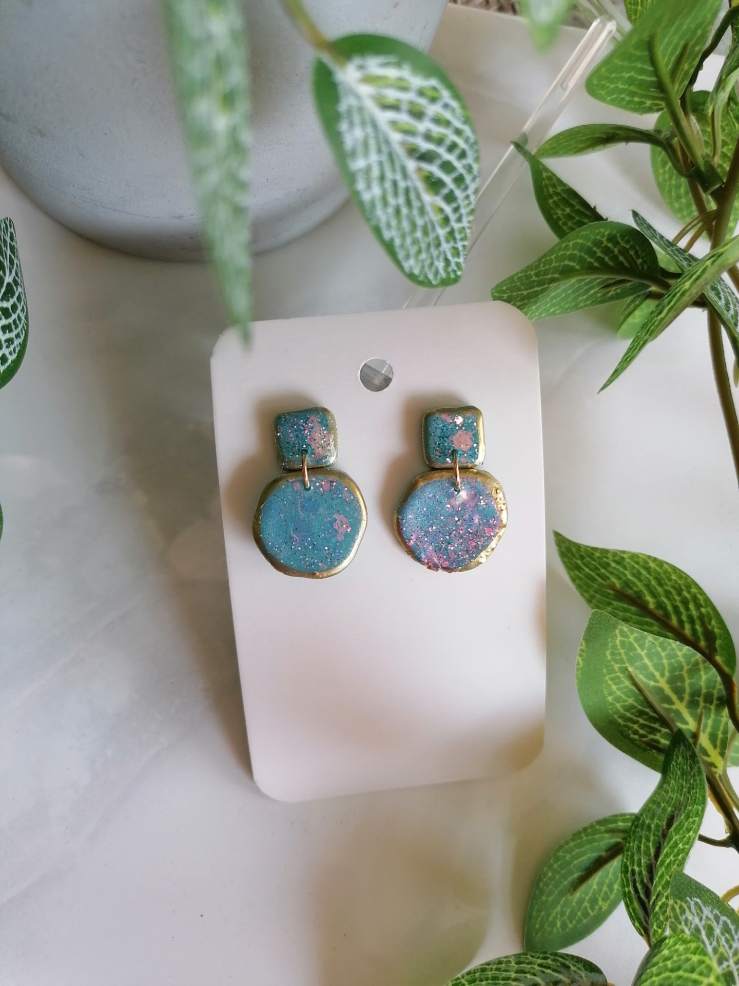 Hipoallergén polymer clay fülbevaló