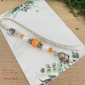 Buddha könyvjelző sárga gyöngyökkel