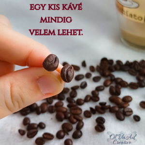 Kávébab beszúrós fülbevaló