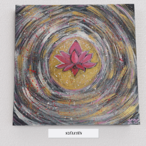Születés 40×40 cm akril festmény (feszített vászon)