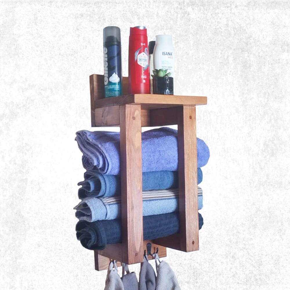 Törölköző tartó kis polccal
