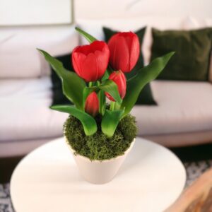 Élethű piros tulipánok TUE524
